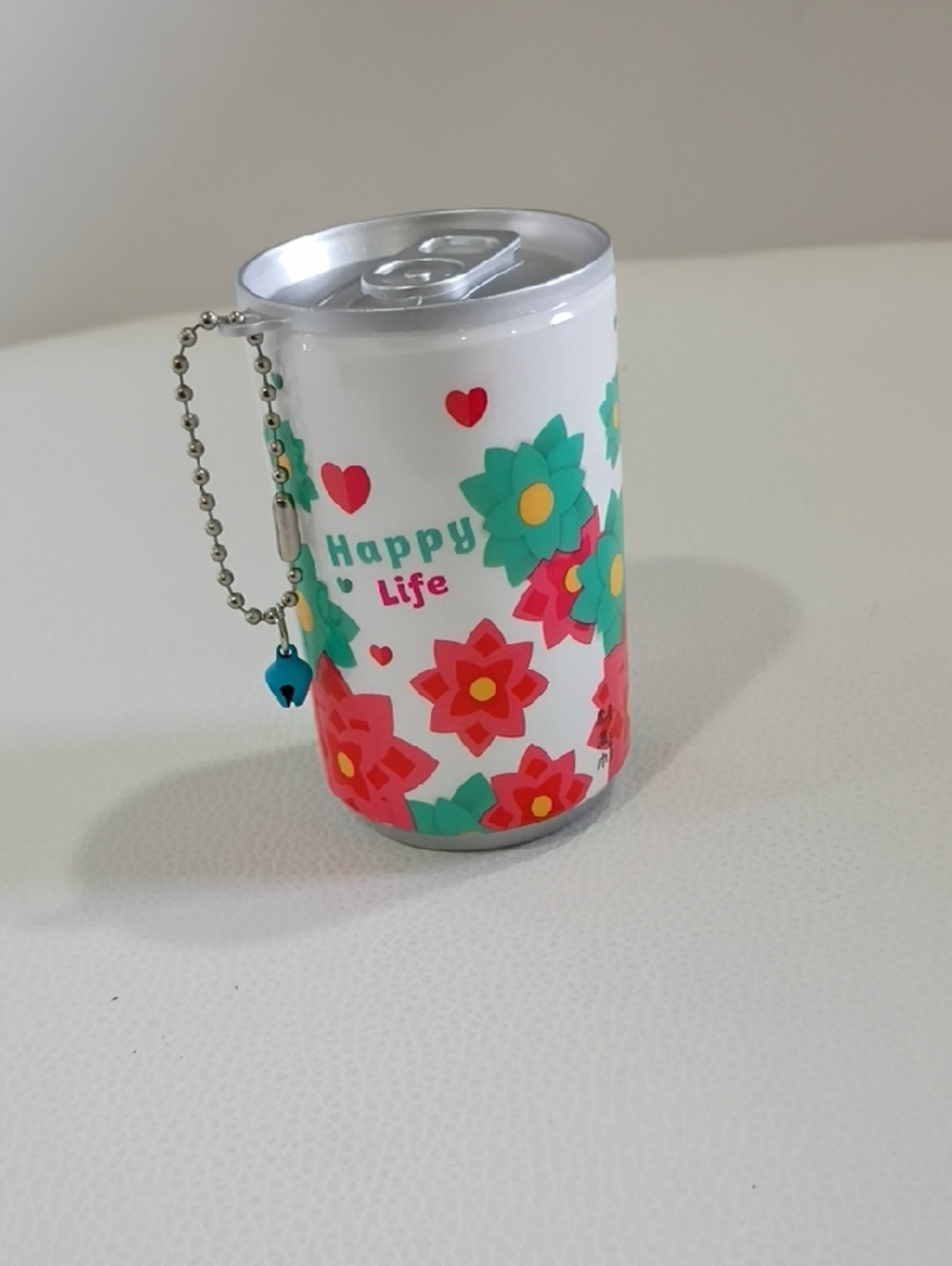 Happy Life Floral Keychain With Wet Wipes